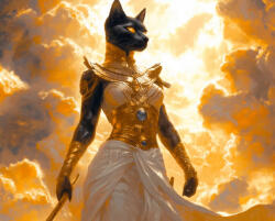 Alkotásutca Bastet Istennő - Számfestő készlet kereten 40x50