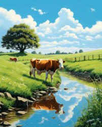 Alkotásutca A legelő - Számfestő készlet kereten 40x50