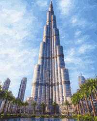 Alkotásutca Burj Khalifa - Számfestő készlet kereten 40x50