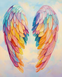 Alkotásutca Angyalszárnyak - Számfestő készlet kereten 40x50