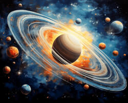 Alkotásutca Kozmikus forgatag - Számfestő készlet kereten 40x50