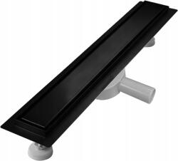  Sunrik Ereszcsatorna Zuhanyfolyóka 120 cm szűrővel és szifonnal 360° Fekete (B0D7M2LTF7)