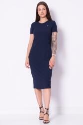 Tommy Hilfiger Női sötétkék bordázott, testhezálló midi ruha 19721 Tommy Jeans -xs (DW0DW19721-C1G)