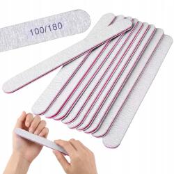 Lewer Körömreszelő manikűr pedikűr Egyenes Zebra 100/180 tartós 10 Db (gradacja zestaw pilniki ergonomiczne trwały)