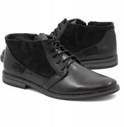  Bokacsizmák, rövid csizmák, bokacsizmák, béleltek Lengyel bőr 902 fekete 39 (902 cz)