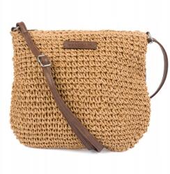  Bézs nyári táska öv cipzáras szilárd boho zsinór divatos postás táska (Tor-pa-14beige)
