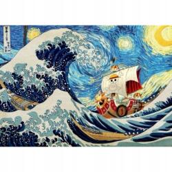  Festmény Számok Alapján Festhető képek Nagy Hullám One Piece 50x40 cm (5907649963244)
