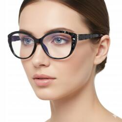 PolarZONE Női fekete szemüveg Számítógéphez Blue Light Keret Polarzone (POL-BLF-979K Zerówki do KOMPUTERA Damskie)