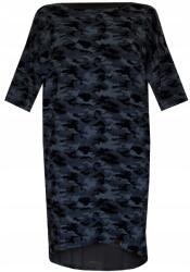 Bergamo Ruha Térdig Érő Hosszú Tunika Rövid Ujjú Blúz Sötétkék S 36 MODELL: 543