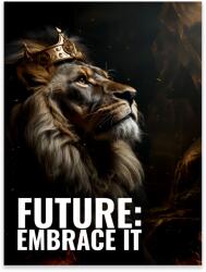 Wallarena Fali Poszter Oroszlán Motivációs Vászonkép Hálószoba Nappali Keret Nélkül 70x50 (Plakat 50x70 Na Ścianę Duży P14987S2)