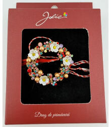 Flippy Brosa Vintage, Jolie, Material Metal, Ambalaj Carton, Dimensiune Brosa Aproximativ 4-6 cm, Model Coronita de Flori, Multicolor (teo-165161)