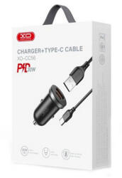 XO Incarcator Auto Rapid XO CC56, 30W, Dual Port USB + Type-C, PD QC 3.0, Cablu Type-C Inclus, 12V 24V, Negru (848232-42)
