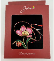 Flippy Brosa Vintage, Jolie, Material Metal, Ambalaj Carton, Dimensiune Brosa Aproximativ 4-6 cm, Model Lalea Roz (teo-165154)
