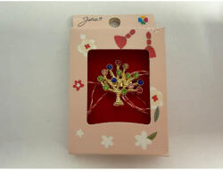 Flippy Martisor Brosa Mica in Cutie, Jolie, Dimensiune Brosa 2.5-3cm, Material Metal, Model Copacul Vietii, Cutie Roz (teo-165203)