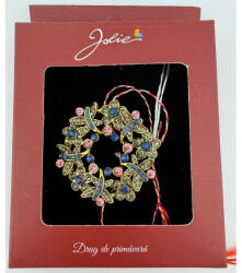 Flippy Brosa Vintage, Jolie, Material Metal, Ambalaj Carton, Dimensiune Brosa Aproximativ 4-6 cm, Model Coronita cu Libelule, Multicolor (teo-165152)