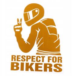 MGDesign Autós matrica Respect For Bikers motorkerékpár robogó
