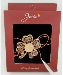 Flippy Brosa Vintage, Jolie, Material Metal, Ambalaj Carton, Dimensiune Brosa Aproximativ 4-6 cm, Model Trifoi cu Patru Foi, Auriu (teo-165150)