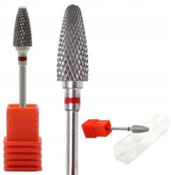 Lewer Karbid Marófej Zselé, Hibrid, Akril Eltávolításához, Kúpos, Finom, Piros (Frez-KARBIDOWY Stożek delikatny)