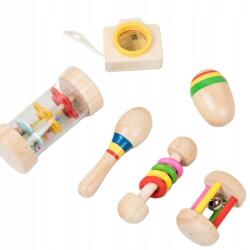  Fából készült hangszerek csörgők montessori környezetbarát támogatás (5906609624072)