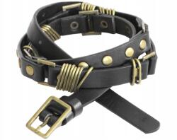  Öv Dekoratív Női Nadrág Öko Bőr Szegecsekkel Fekete 103 CM (165/72A)