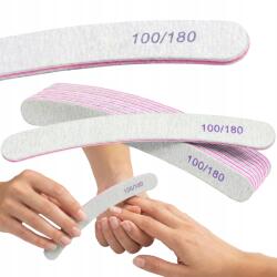 Lewer Körömreszelő manikűr pedikűr polírozó Banan Premium 100/180 10 db (gradacja zestaw pilniki ergonomiczne trwały)