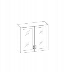 WIP Akasztós szekrény Febe FE-06/G80W Krém - 80 cm, edzett üveggel (XXFESFX6KRKR0C0020)