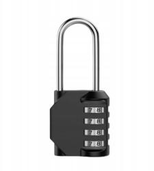  4-jegyű kombinációs lakat, Szénacél, Cinkötvözet, Kapuhoz, Tárolóhoz (K-05)