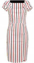 Bergamo Ruha Térdig Érő Hosszú Tunika Rövid Ujjú Ruha Fehér S 36 MODELL: 538