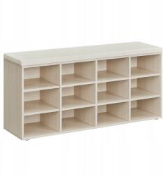 SONGMICS Robusztus cipősszekrény ülőfelülettel és állítható oldalsó polcokkal Bézs (LHS012K04)