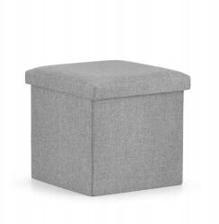 Oskar Összecsukható puff L 38x38x38cm szürke (5903332075119)