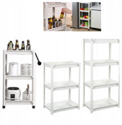 Hooha Konyhai Polc 3 Szintes, Gurulós, Vízszintes, Polc Akasztókkal (ZWJMG-3-W HN2)