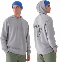 4F férfi cipzáras kapucnis edzőpulóver, szürke, M (4FRAW24TSWSM1821 27S)