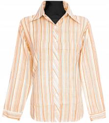 JHK Női Blúz Ing Hosszú Ujjú Narancs Kék Vonalak XL MODELL: 120LLL