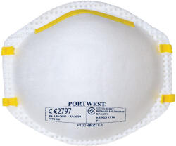 Portwest P100 / FFP1 por elleni légzésvédő maszk, 20 db-os csomag (P100WHR)