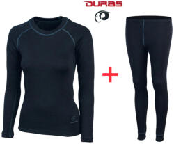 DURAS PETRA / Női merinó szett (hosszú ujjú póló + leggings) - antracit M (170272)
