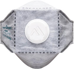 Portwest P392 EAGLE / Szellőző, összecsukható, lapos, FFP3 szénszálas légzésvédő maszk, 10 db/csomag (P392WHR)