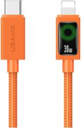 USAMS SJ774 PD 30W USB-C/Lightning kábel 1.2m narancssárga
