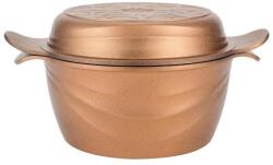NEOKLIEN Oala Neoklein CS30 2in1, diametru 30 cm, capac tip tigaie, aluminiu turnat, invelis antiaderent (Auriu) (CS30-Gold 2in1)