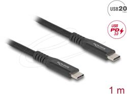 Delock USB 4.0 Type C Összekötő Fekete 1m 80024 (80024)