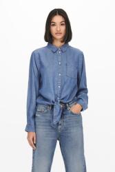 Jacqueline de Yong JdY, Lyocelling csomózott részlettel, Kék, 38 (15252957-MEDIUM-BLUE-DENIM-38)