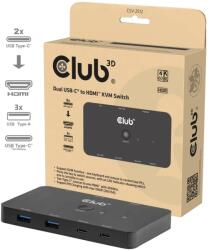 Club 3D CSV-2512 KVM Switch Dual USB type C to HDMI 4K 60Hz (CSV-2512)
