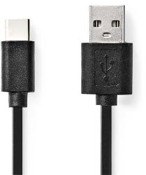 Nedis CCGL60600BK20 USB A - USB C (USB-C) kábel, USB2.0, 15W, hossz 2m