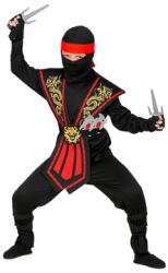 Widmann Războinic roșu costum Ninja cu arme - mărimea 140 Costum bal mascat copii
