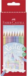 Faber-Castell Színes ceruza készlet, hatszögletű, FABER-CASTELL, 10 különböző pasztell szín - patronbolt