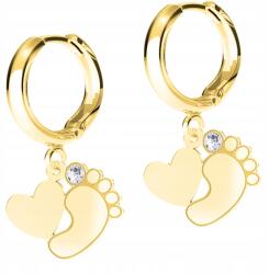  Arany fülbevaló lábakkal, babalábak, 925 ezüst