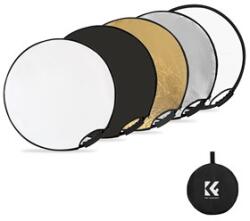K and F Concept K&F Concept 5in1 derítőlap, reflektor fogantyúval 60cm (feh, fek, arany, ezüst, transp) + hordtáska (KF-18-0004) - tripont