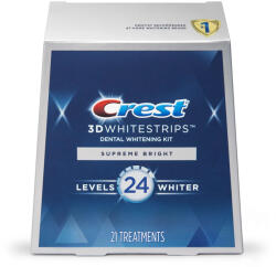  Fogfehérítő csíkok Crest 3D White Whitestrips Supreme Bright, 21 napos teljes kezelés (42 csík)