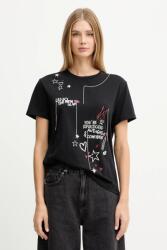 Liu Jo pamut póló - fekete XL - answear - 23 990 Ft