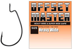 VARIVAS Offset Master Heavy Wide #3/0 NS Black Füles Szakállas Offset Horog 6db (V122841)