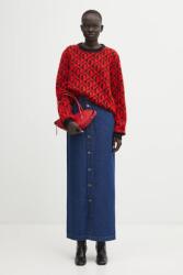 Fiorucci Дънкова пола Fiorucci Open Front Embroidered Maxi Denim (W02FPDSK387DN01DN11)